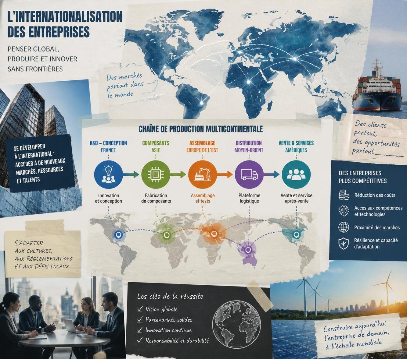 découvrez les clés et enjeux de l’internationalisation de la chaîne de valeur pour les entreprises, et comprenez comment optimiser leur présence mondiale.
