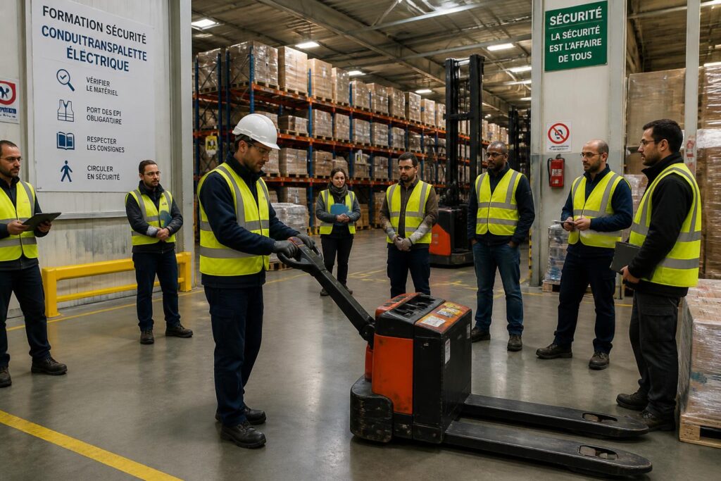 découvrez qui est concerné par la réglementation obligatoire sur la formation au transpalette électrique en entreprise, et assurez la sécurité et la conformité de vos employés.