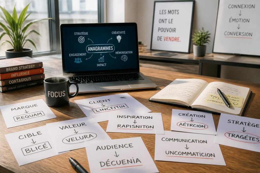 découvrez pourquoi l'anagramme, cet art du jeu de mots, continue de captiver les professionnels du marketing pour stimuler créativité et impact communicationnel.