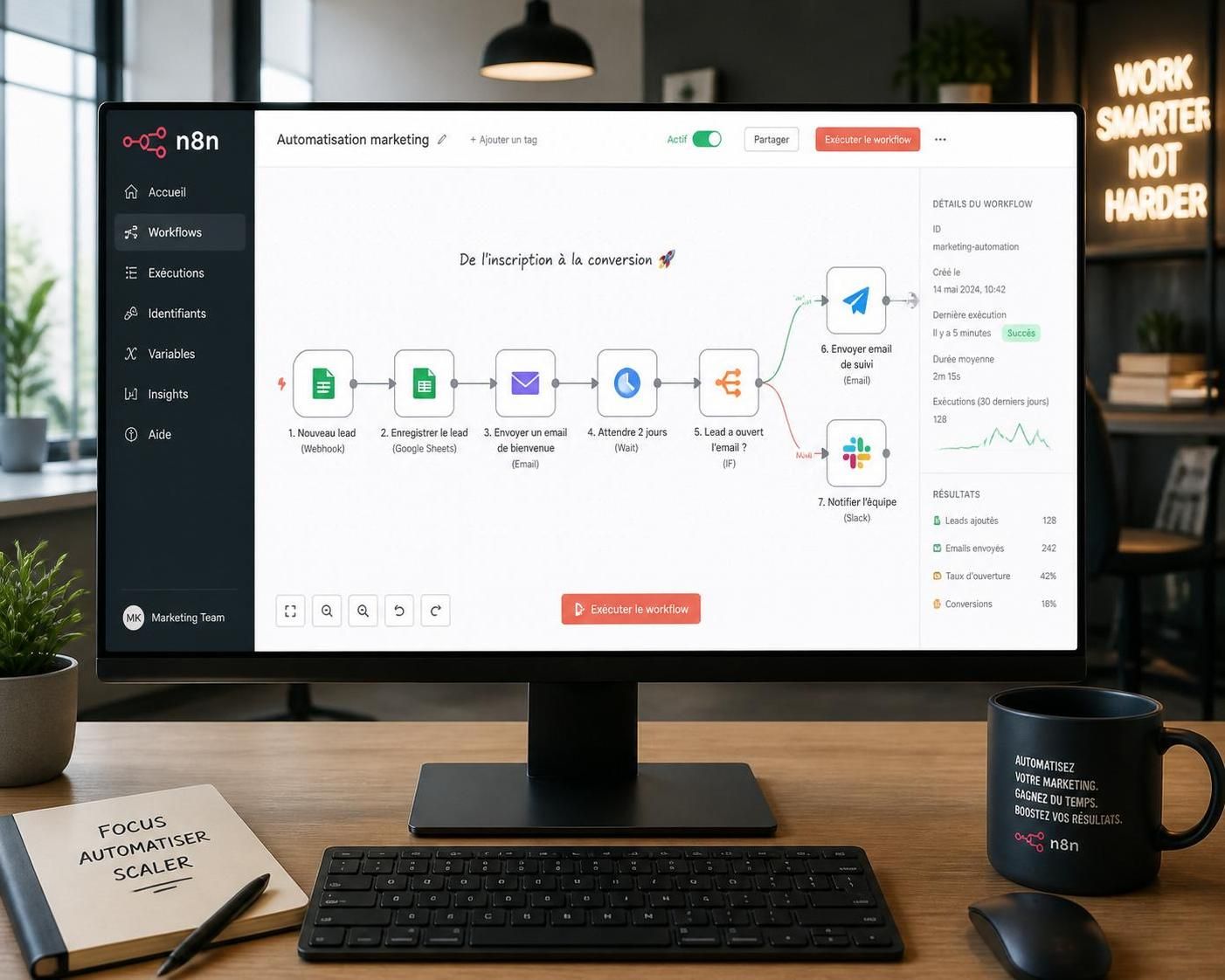 découvrez comment n8n révolutionne l'automatisation des tâches et séduit de plus en plus les équipes marketing grâce à sa simplicité et son efficacité.