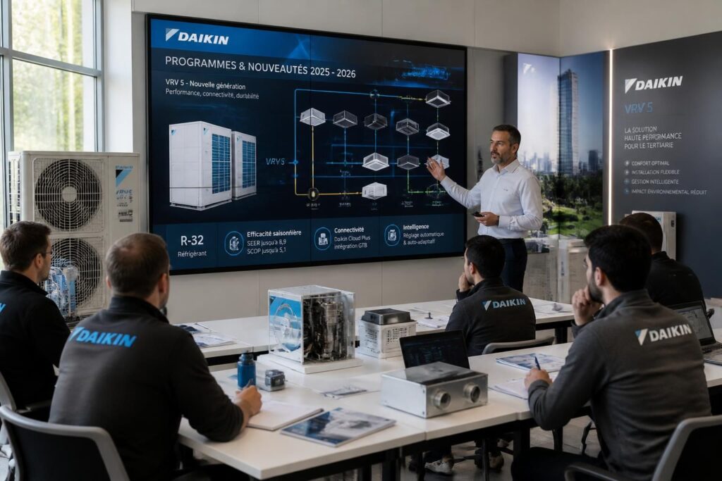 découvrez les programmes de formation daikin pour 2025-2026, incluant les dernières nouveautés sur les systèmes vrv et les pompes à chaleur, pour maîtriser les technologies de pointe.